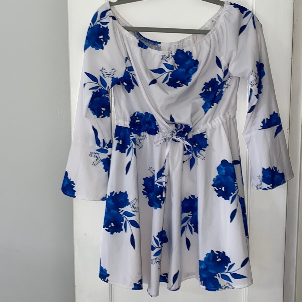 Pink Lily Off The Shoulder Floral Dress